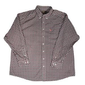 Ariat Mens Button Down Shirt Aztec Pink Purple White 3XL